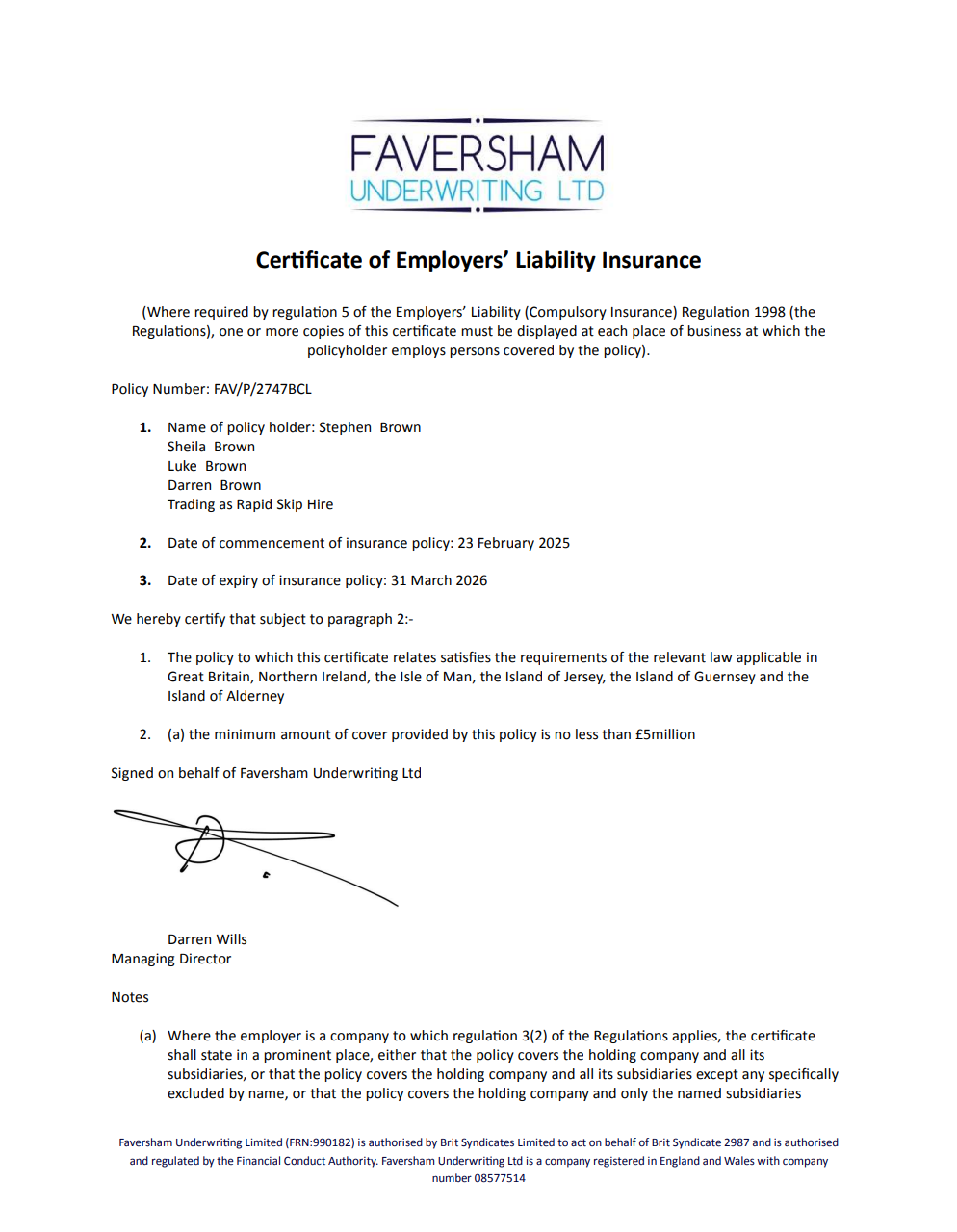 Employers Liability
